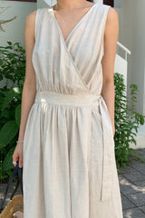 Linen Wrap Dress