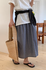 Two-Tier Check Maxi