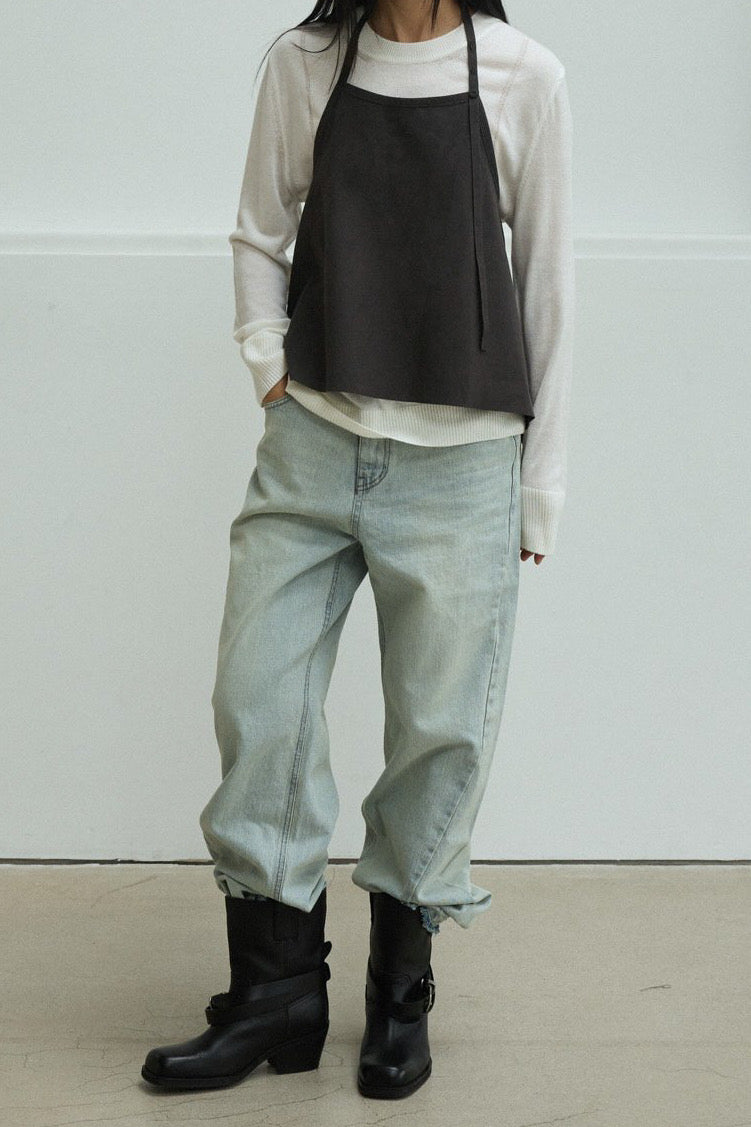 Apron Suede Top