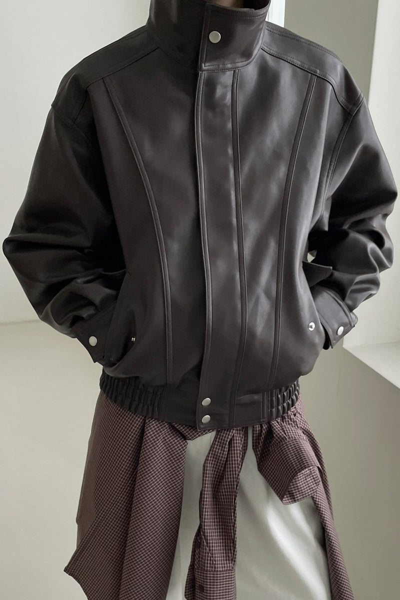 Leather Bomber Jacket