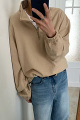 Terry Half Zip Pullover