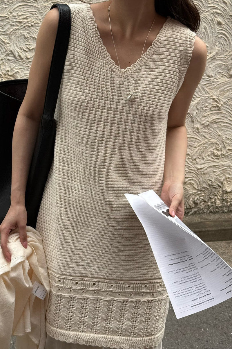 Linen Breeze Knit Dress