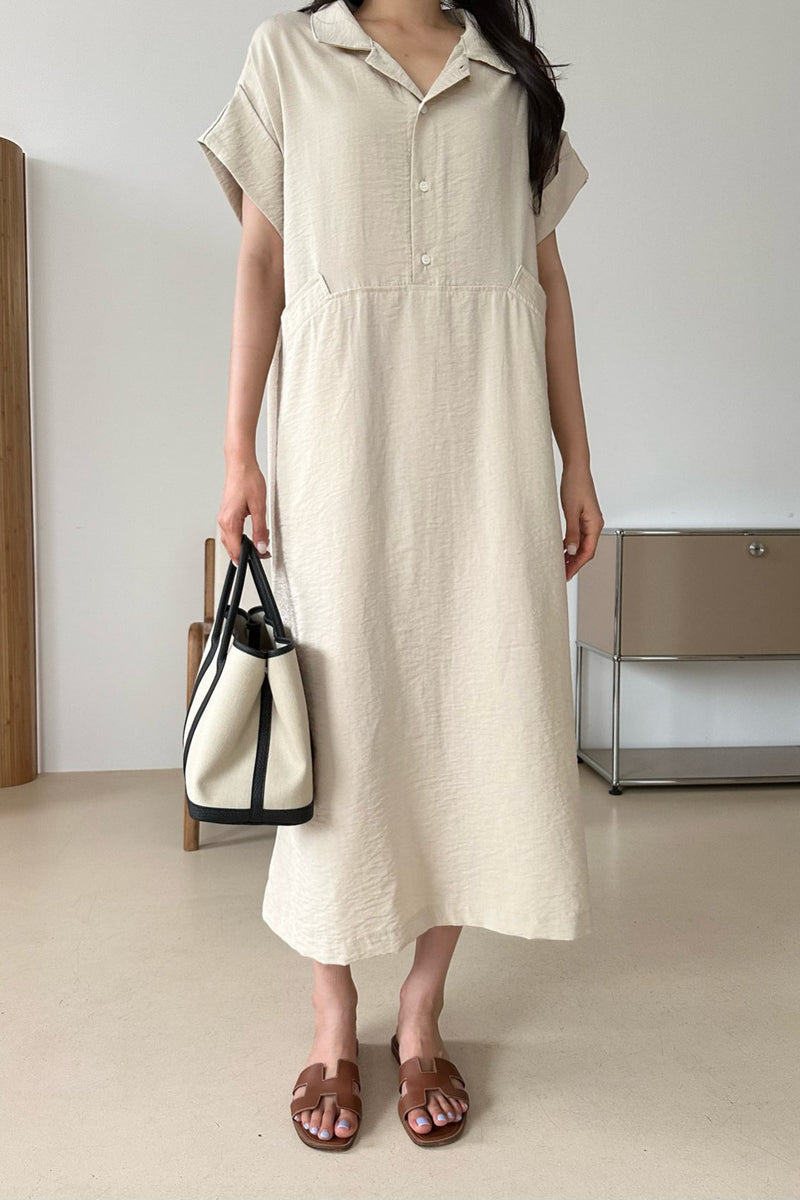Side Pocket Shirt Dress