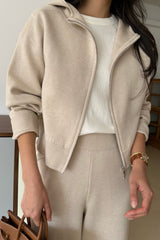 Luxe Knit Zip Hoodie