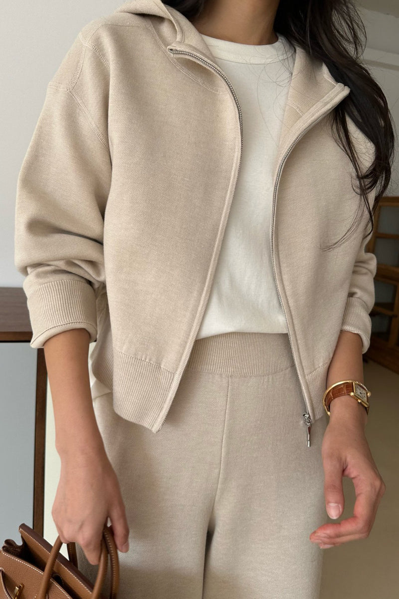 Luxe Knit Zip Hoodie