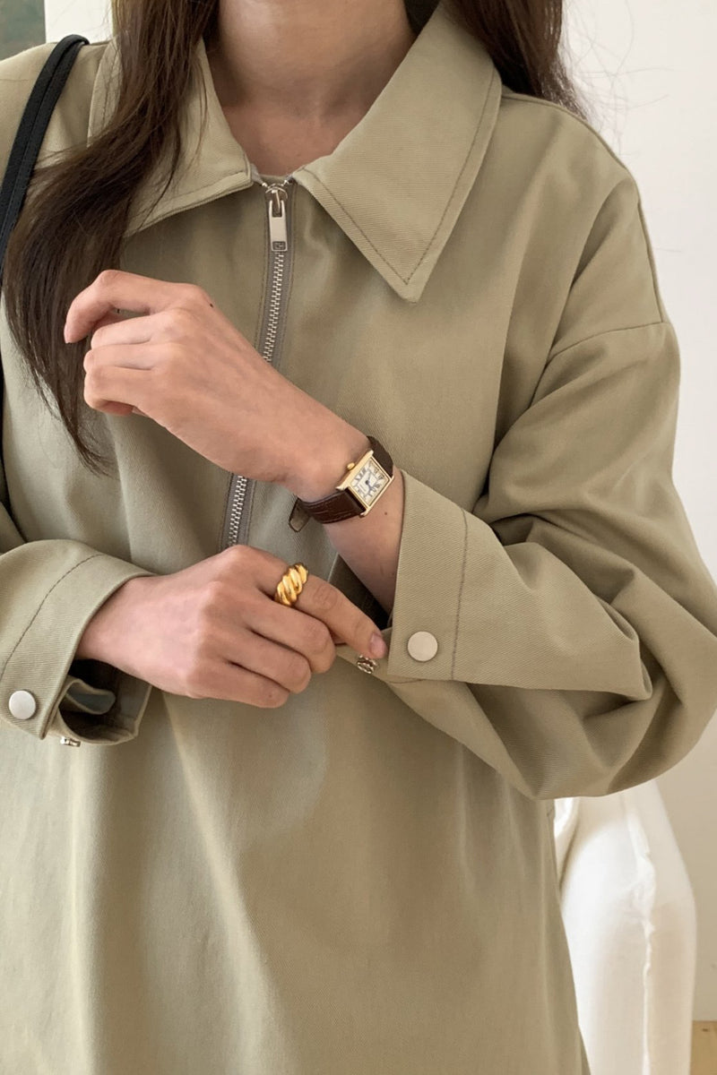Modern Half-Zip Mini Dress