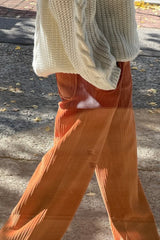Loose Corduroy Banded Pants
