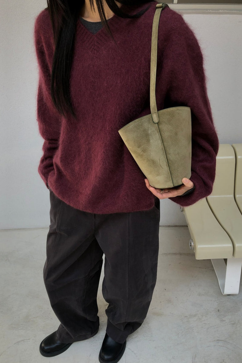 Premium Brushed V-neck Knit