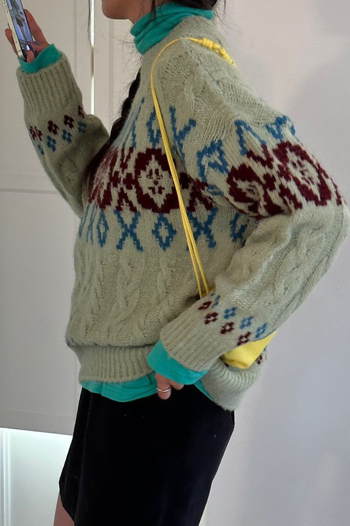 Jacquard Wool Sweater
