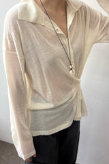 Sheer Collar Knit