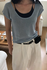 Built-In Inner Scoop Knit Top