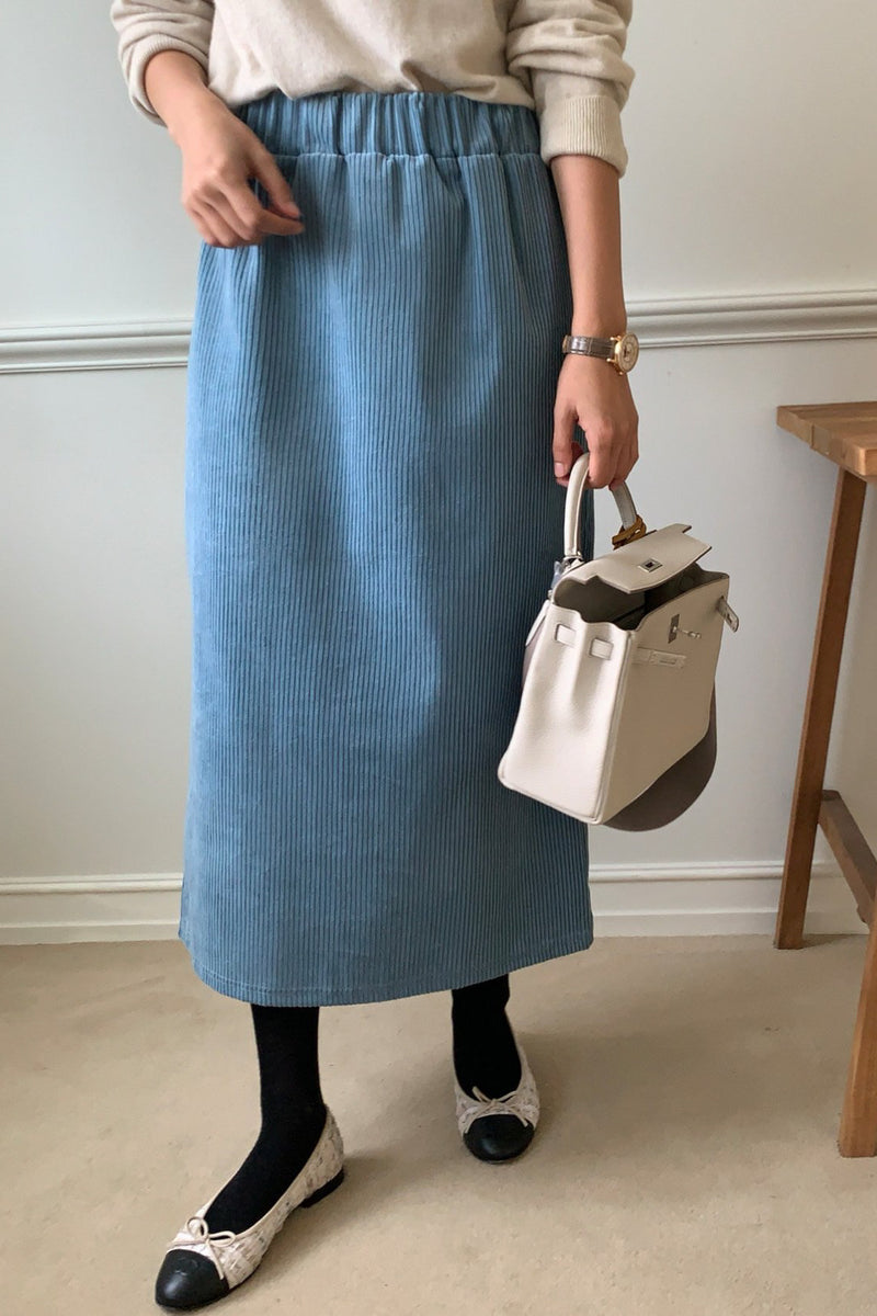 Corduroy H-line Skirt