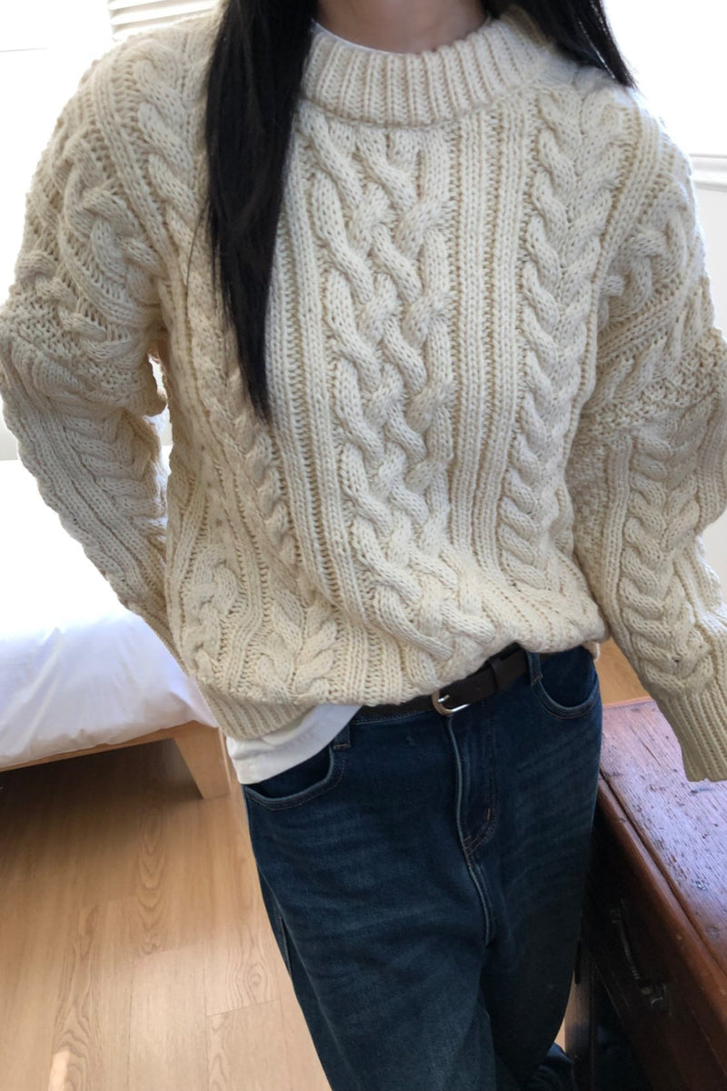 Classic Chunky Cable Sweater