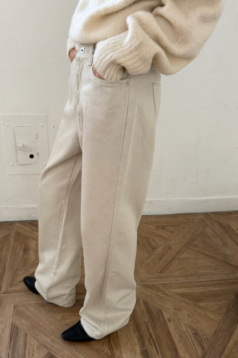 Warm Light Beige Denim