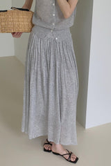 Summer Cardigan Pleat Set