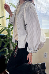 Frill Stripe Blouse