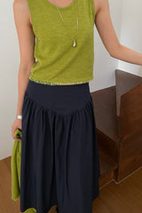 Yoke Shirring Skirt