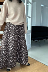 Soft Leopard Wool Skirt