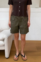 Herringbone Utility Shorts