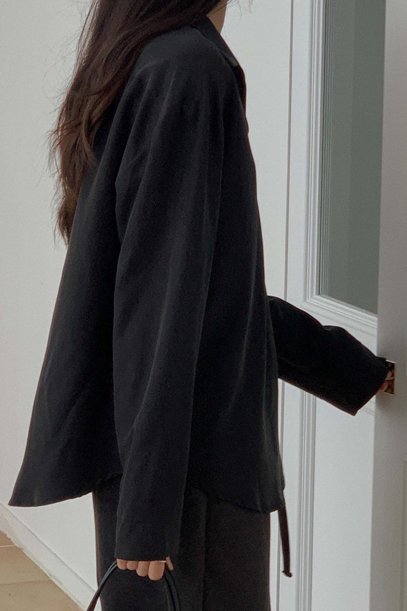 Collared Cupro Blouse