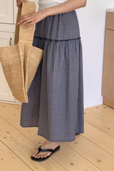 Two-Tier Check Maxi