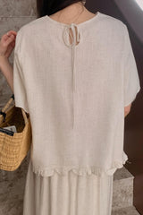 Linen Frill Hem Set