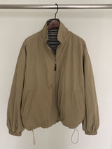 Reversible Stand Collar Jacket in Beige, women's reversible stand collar jacket