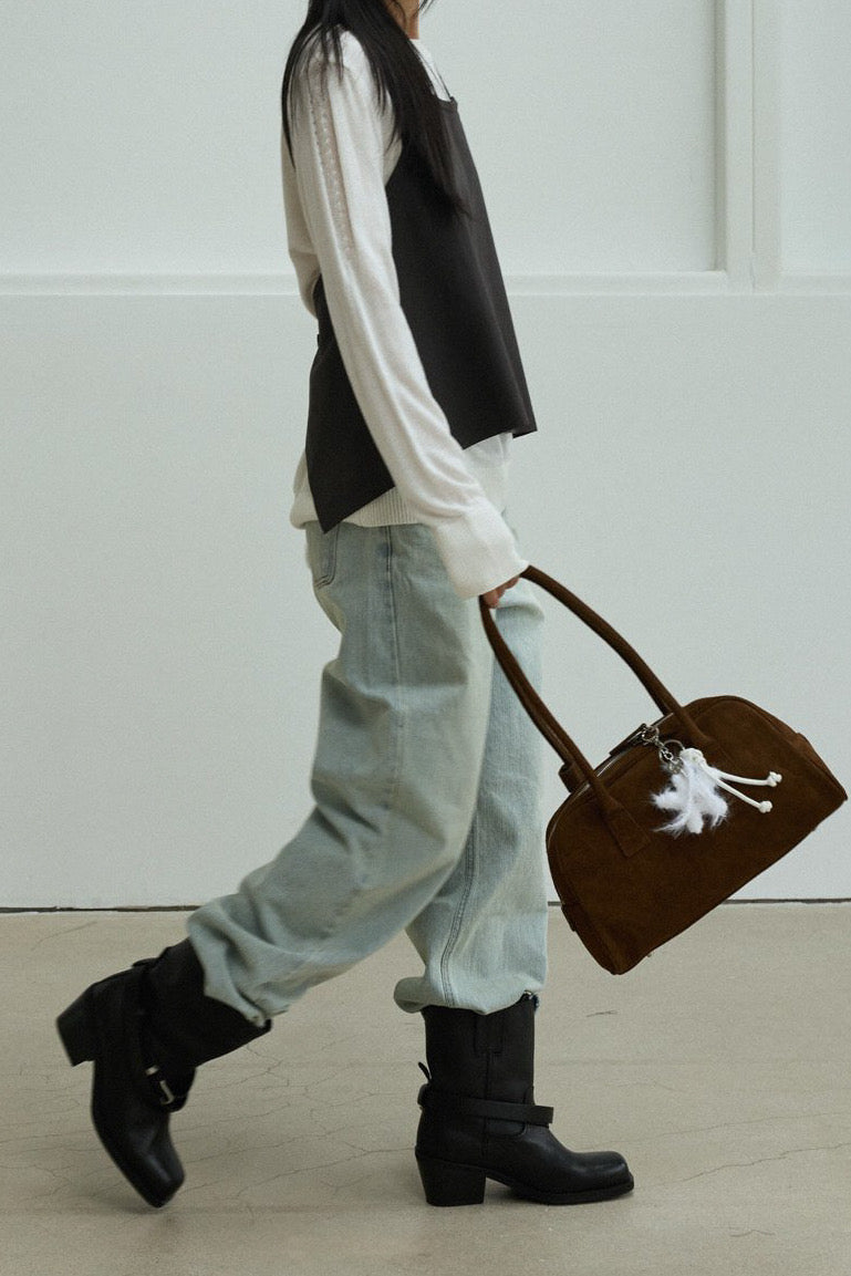 Apron Suede Top