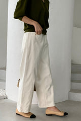 Row Banding Cream Pants