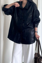 Eco Leather Shacket