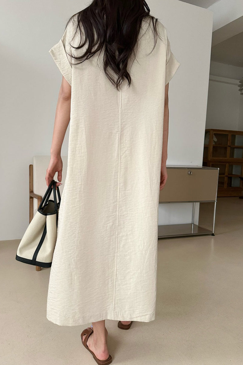 Side Pocket Shirt Dress