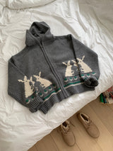 Rabbit Zip-up Hoodie
