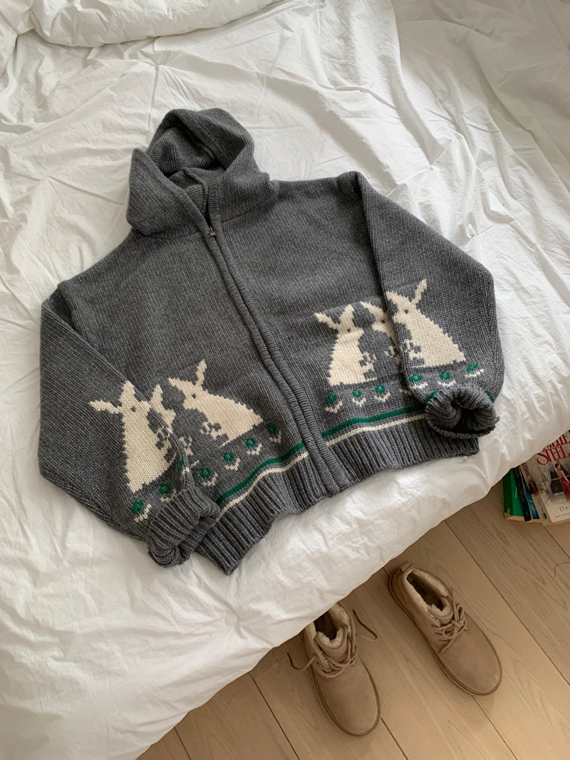 Rabbit Zip-up Hoodie