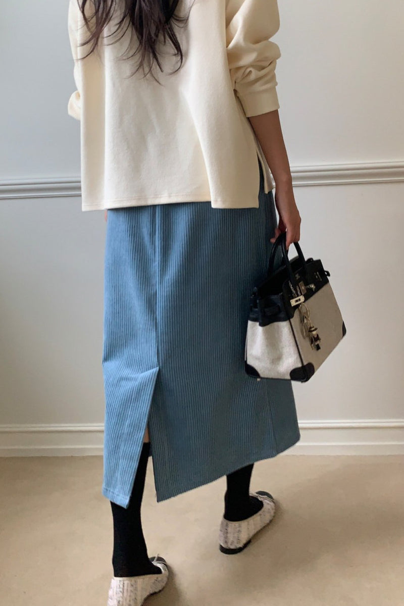 Corduroy H-line Skirt