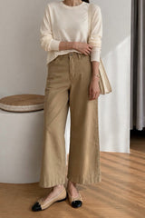 Loose Beige Cargo Pants