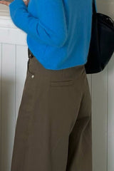 Classic Belted Wide Pants (Belt included)