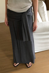 Waist Tie Jersey Skirt