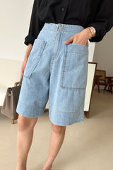 Clean Pocket Denim Shorts