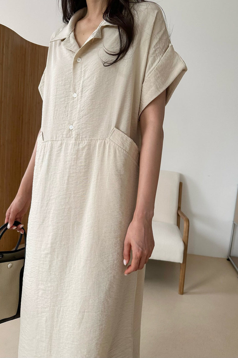 Side Pocket Shirt Dress