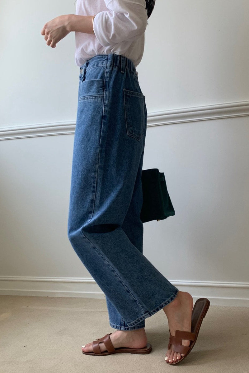 Pocket Banding Denim Pants