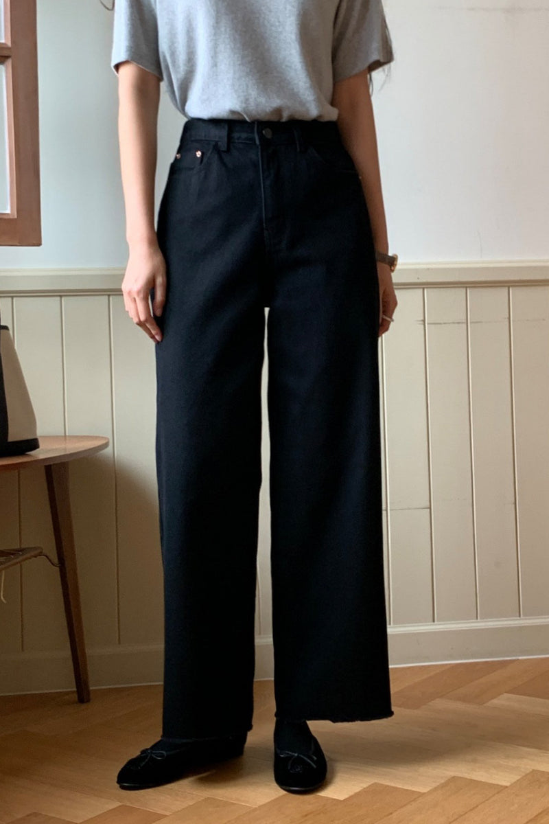 Warm Straight Black Jean