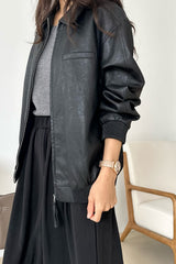 Leather Bomber Jacket