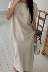 Boatneck Skirt Set