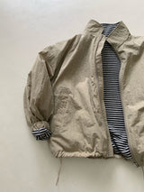 Reversible Stand Collar Jacket in Beige, women's reversible stand collar jacket