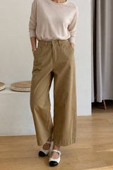 Loose Beige Cargo Pants