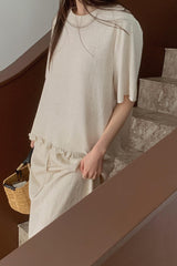 Linen Frill Hem Set