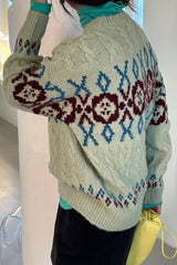 Jacquard Wool Sweater