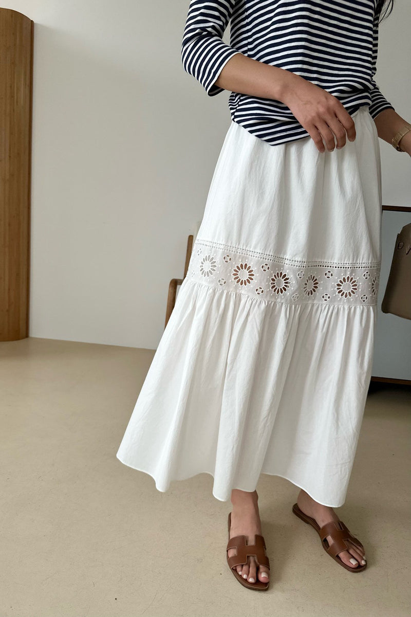 Lace Panel Skirt