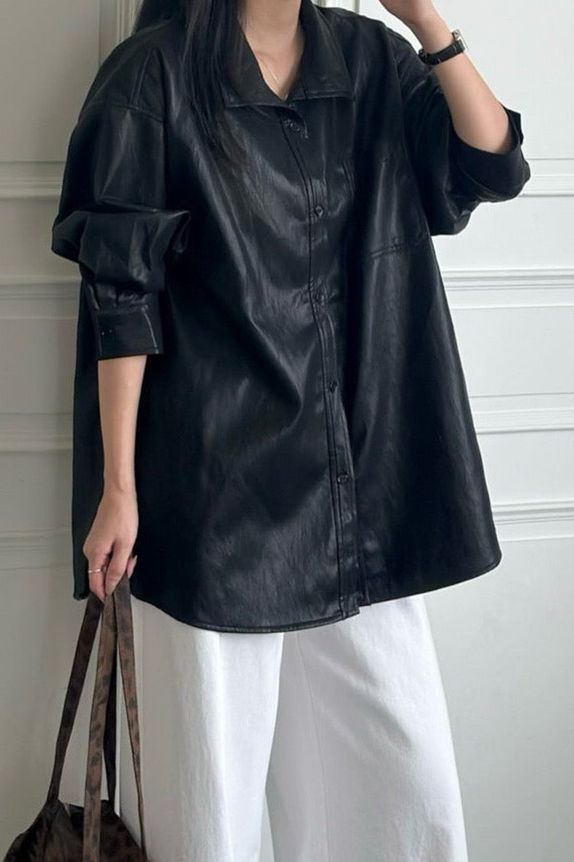Eco Leather Shacket