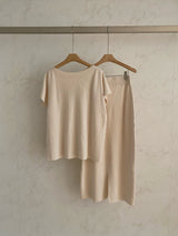 Boatneck Skirt Set